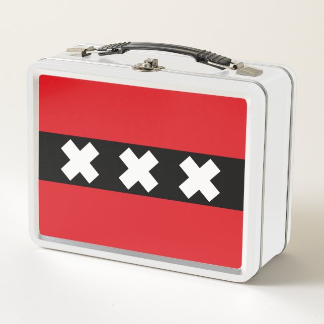 Flag of Amsterdam Metal Lunch Box (Front)