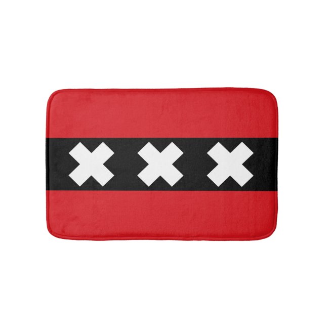 Flag of Amsterdam, Netherlands Bath Mat (Front)