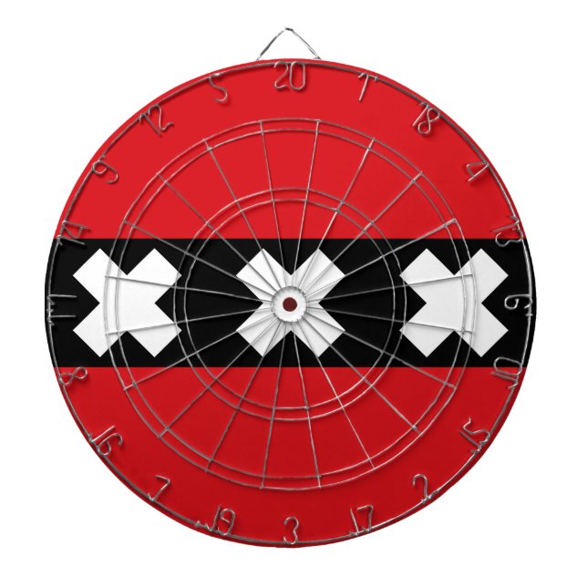 Flag of Amsterdam, Netherlands Dartboard (Front)
