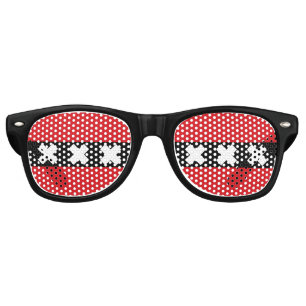 Flag of Amsterdam, Netherlands Retro Sunglasses