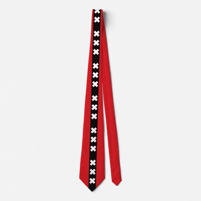 Flag of Amsterdam, Netherlands Tie (Front)