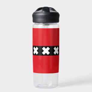 Flag of Amsterdam, Netherlands Water Bottle