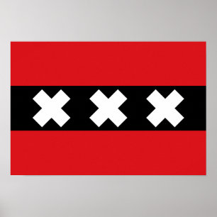Flag of Amsterdam Poster