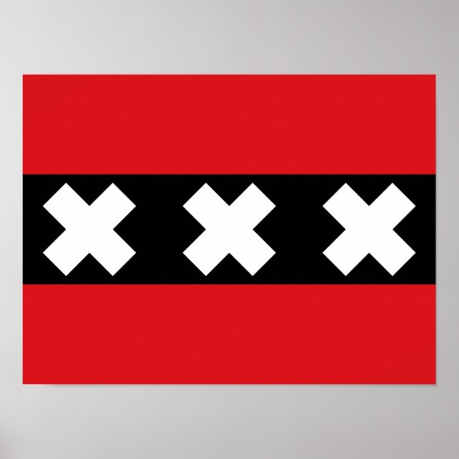 Flag of Amsterdam Poster (Front)