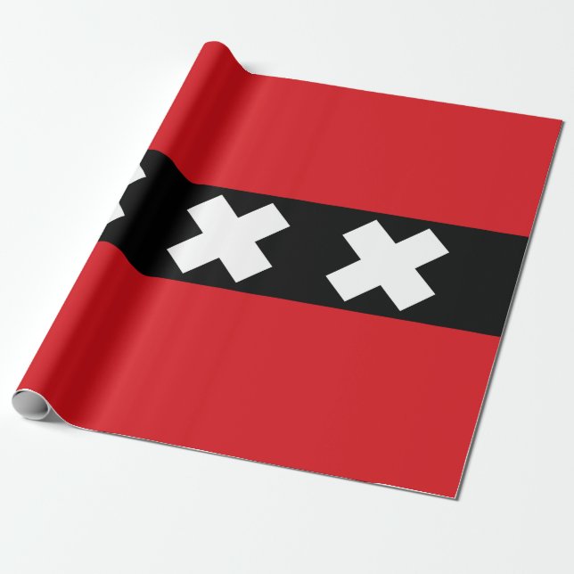 Flag of Amsterdam Wrapping Paper (Unrolled)