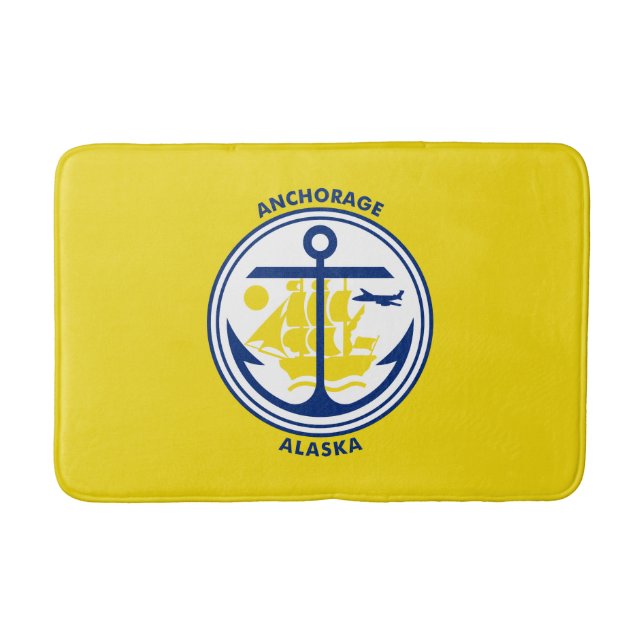 Flag of Anchorage, Alaska Bath Mat (Front)