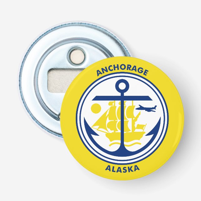 Flag of Anchorage, Alaska Bottle Opener (Front)
