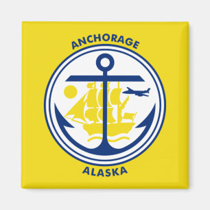 Flag of Anchorage, Alaska Magnet
