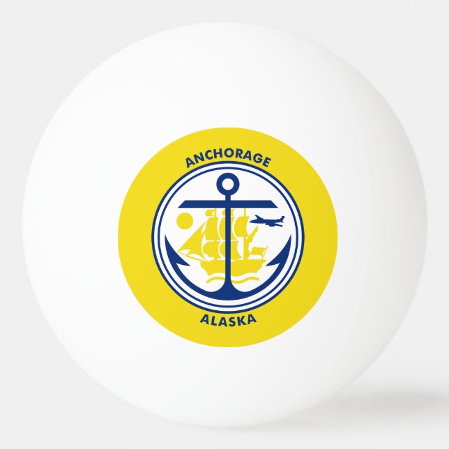Flag of Anchorage, Alaska Ping-Pong Ball (Front)
