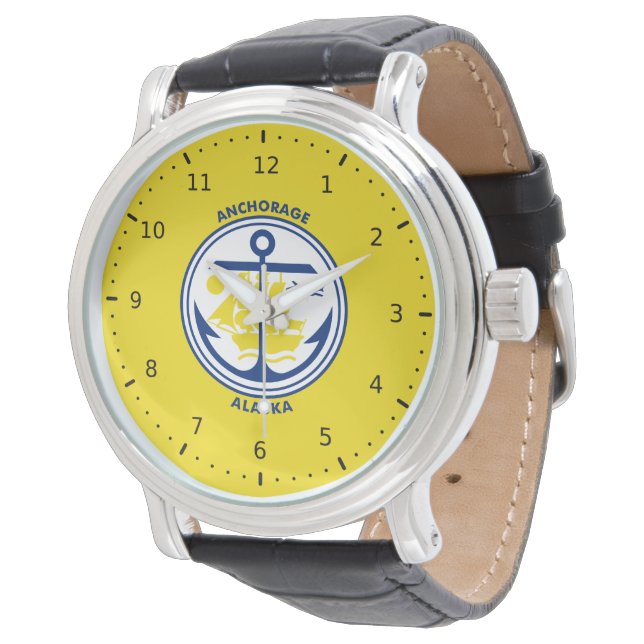 Flag of Anchorage, Alaska Watch (Angled)