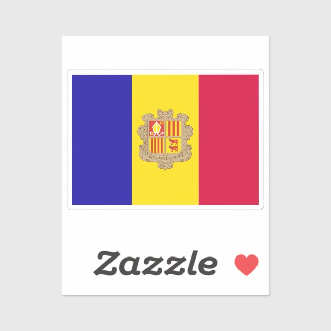 Flag of Andorra custom-cut  (Sheet)