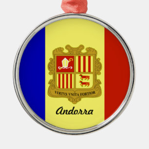 Flag of Andorra Metal Ornament