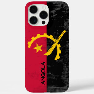 Flag of Angola "Grunge" Look iPhone 16 Pro Max Case