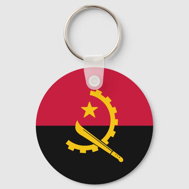 Flag of Angola Key Ring (Front)