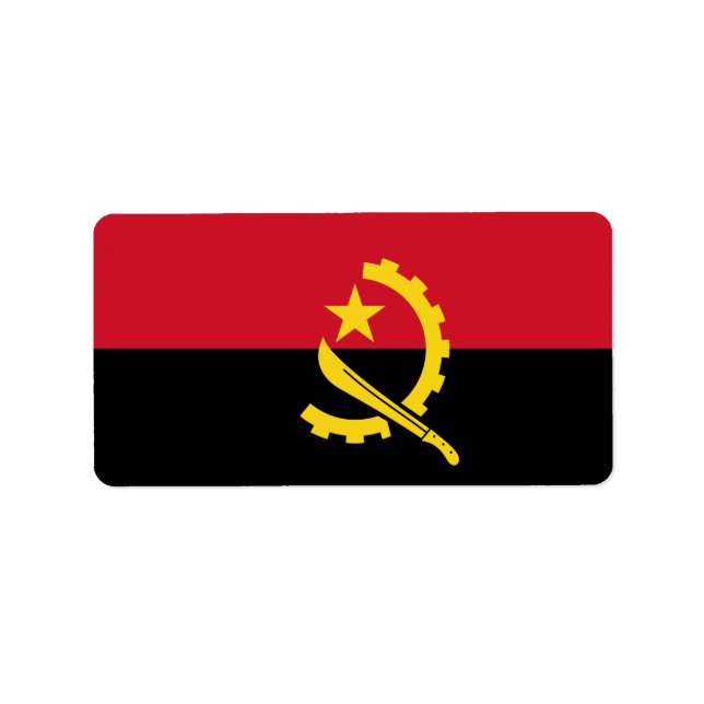 Flag of Angola  Labels (Front)