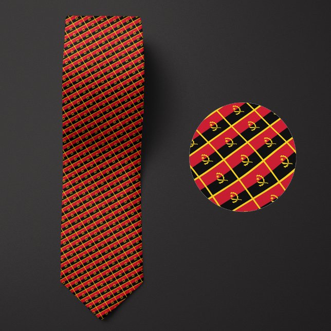 Flag of Angola Pattern Tie (Creator Uploaded)