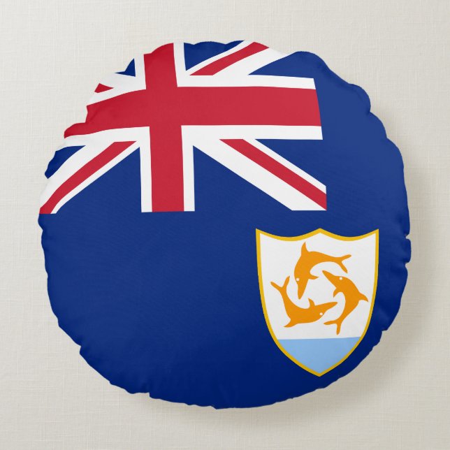 Flag of Anguilla Round Cushion (Front)