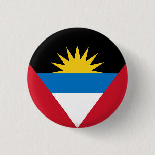 Flag of Antigua and Barbuda, Antiguan Barbudan 3 Cm Round Badge