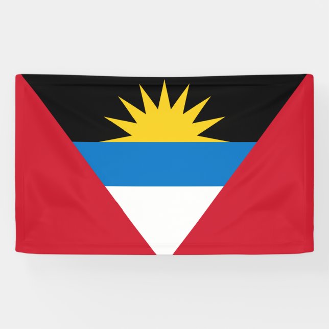 Flag of Antigua and Barbuda Banner (Horizontal)