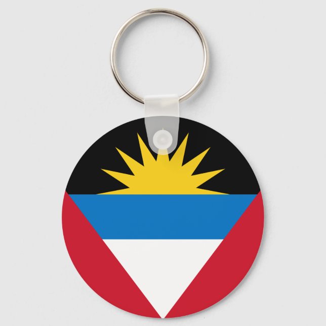Flag of Antigua and Barbuda Key Ring (Front)