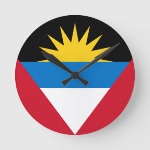 Flag of Antigua and Barbuda Round Clock