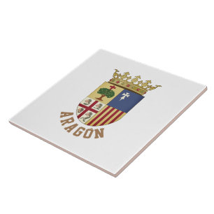 Flag of Aragón (autonomous community) Spain Ceramic Tile