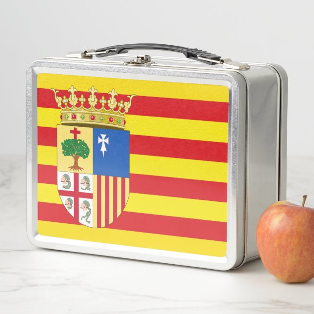 Flag of Aragón (autonomous community) Spain Metal Lunch Box (In Situ)
