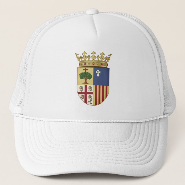 Flag of Aragón (autonomous community) Spain Trucker Hat (Front)