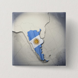 Flag of Argentina 15 Cm Square Badge