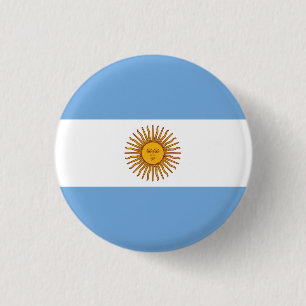 Flag of Argentina 3 Cm Round Badge