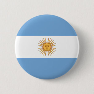 Flag of Argentina 6 Cm Round Badge