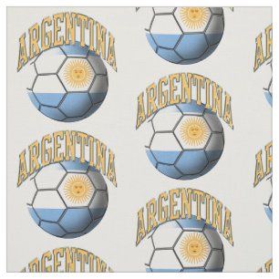 Flag of Argentina Argentines Soccer Ball Pattern Fabric