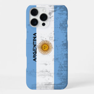 Flag of Argentina (bandera argentina) "Grunge Look iPhone 16 Pro Max Case