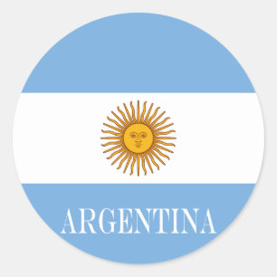 Flag of Argentina Bandera De Argentina Classic Round Sticker