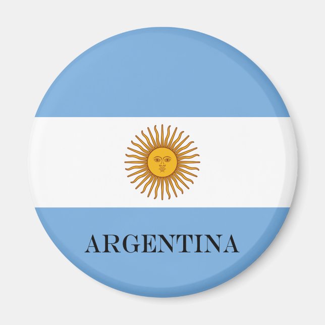 Flag of Argentina Bandera De Argentina Magnet (Front)