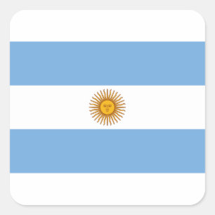 Flag of Argentina - Bandera de Argentina Square Sticker