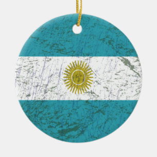 Flag of Argentina Ceramic Ornament