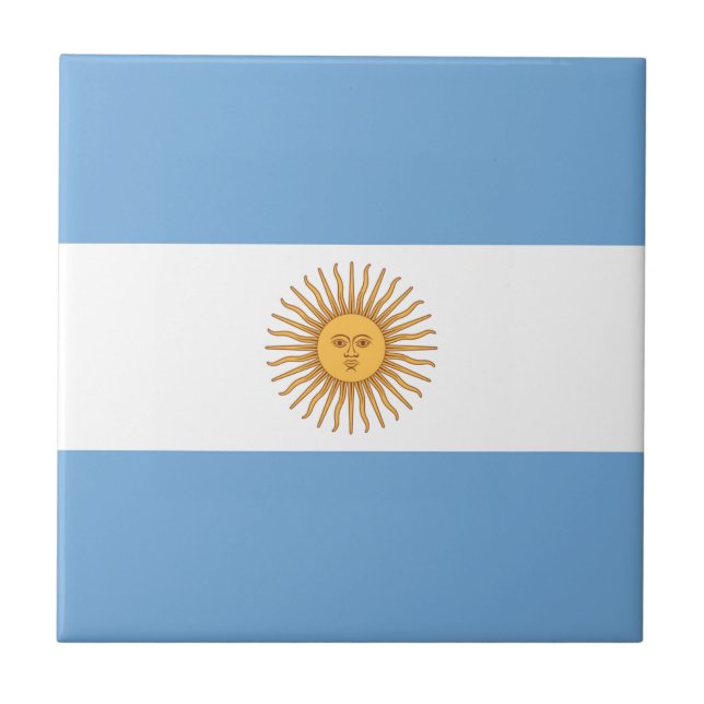 Flag of Argentina Ceramic Tile (Front)