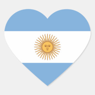 Flag of Argentina Heart Sticker