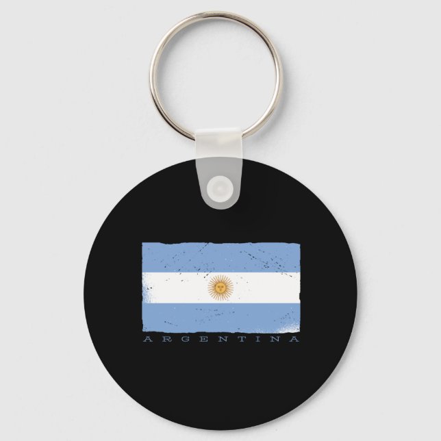 Flag of ARGENTINA Key Ring (Front)