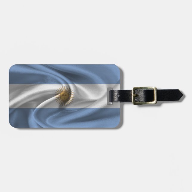 Flag Of Argentina Luggage Tag (Front Horizontal)
