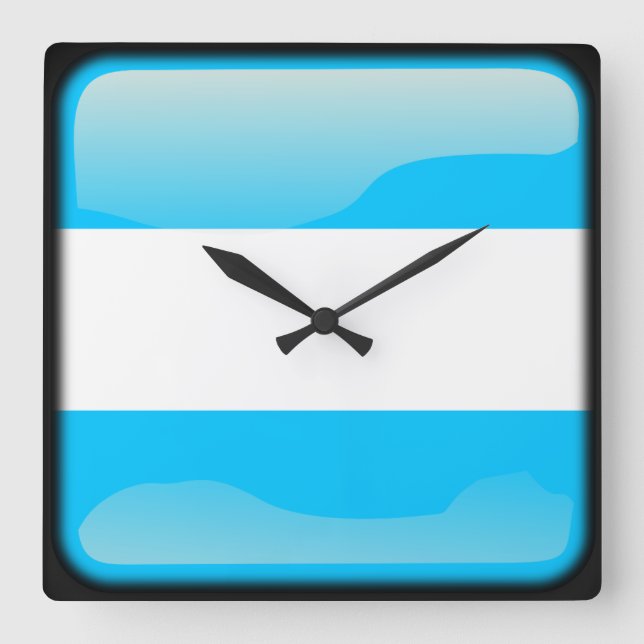 Flag of Argentina Square Wall Clock (Front)
