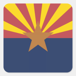 Flag of Arizona Square Sticker