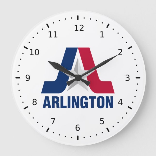 Flag of Arlington, Texas Large Clock (Front)