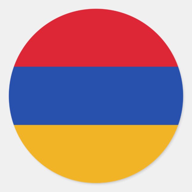 Flag of Armenia Classic Round Sticker (Front)