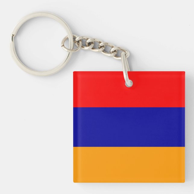 Flag of Armenia colours Key Ring (Front)