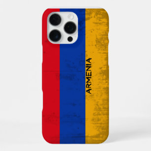 Flag of Armenia "Grunge" Look iPhone 16 Pro Max Case