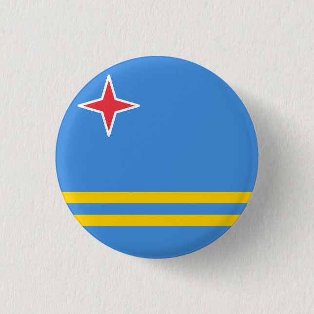 Flag of Aruba 3 Cm Round Badge (Front)
