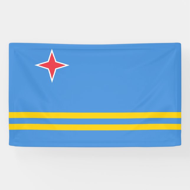 Flag of Aruba Banner (Horizontal)