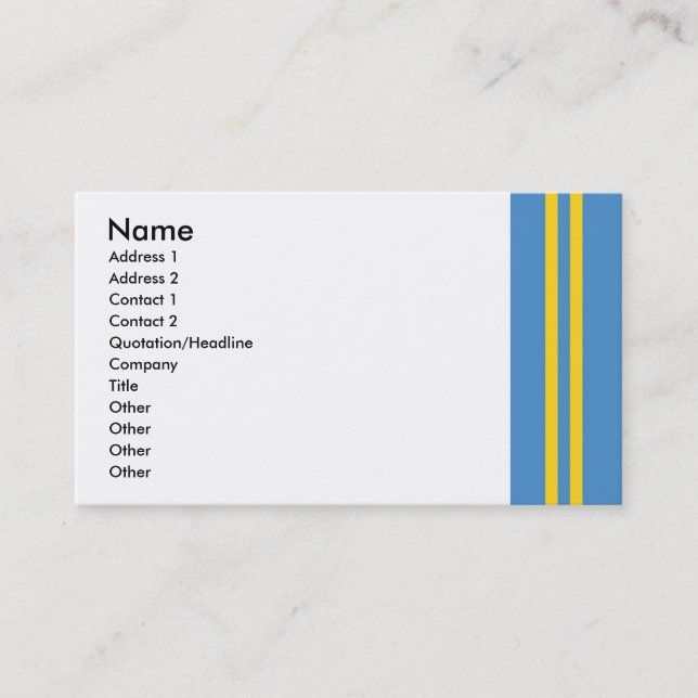 Flag of Aruba Business Card (Front)